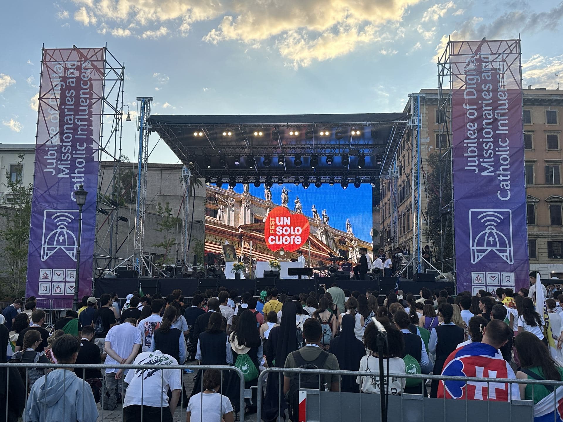 Palco Front Giubileo degli Influencer Roma 2025